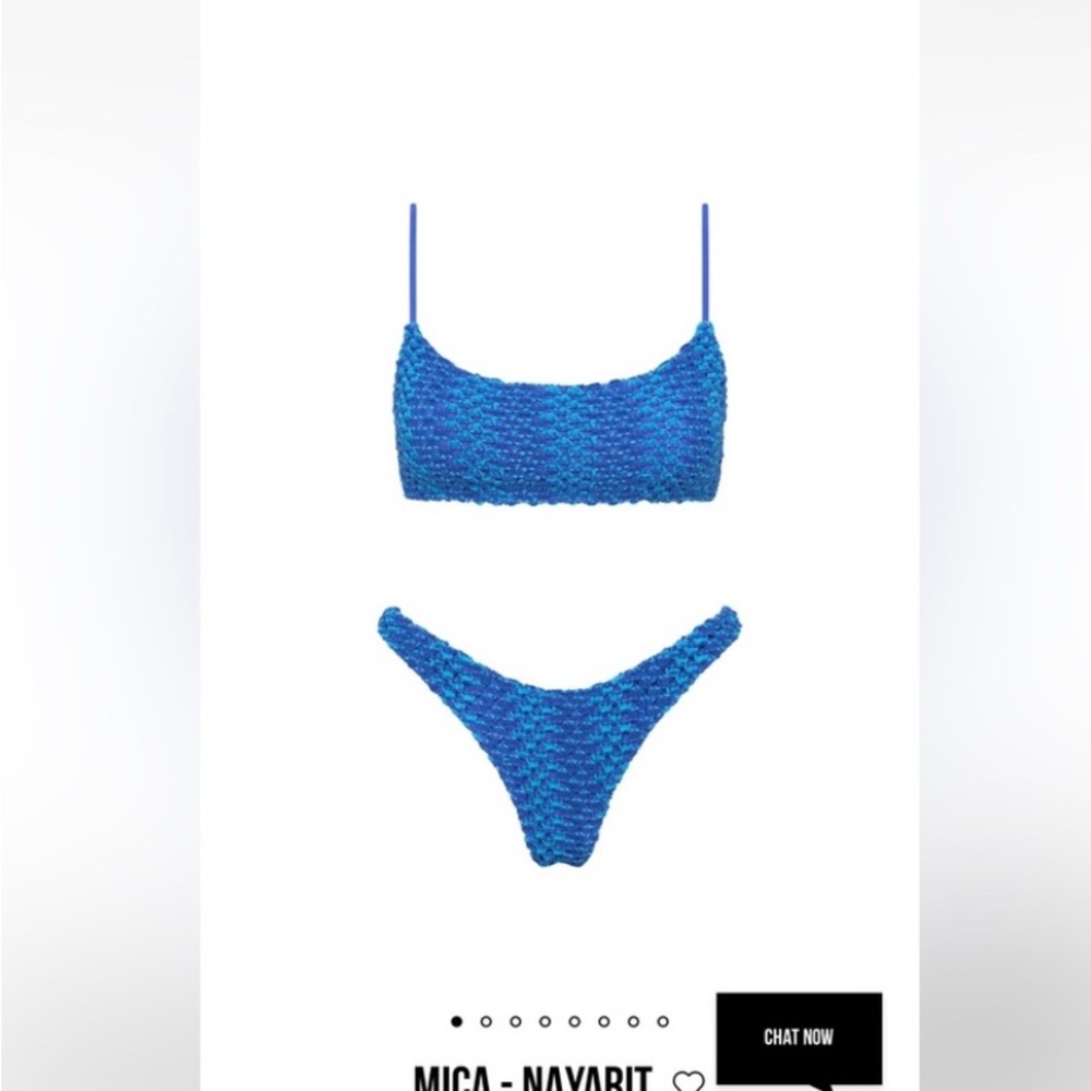 Triangl Bikini - Blue Crochet size L